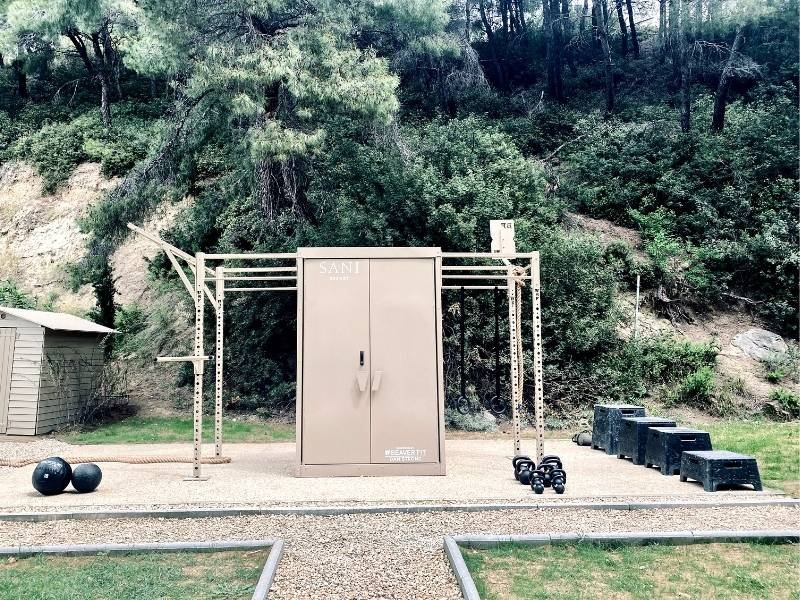 Sani Club outdoor gym, Sani Resort, Greece 